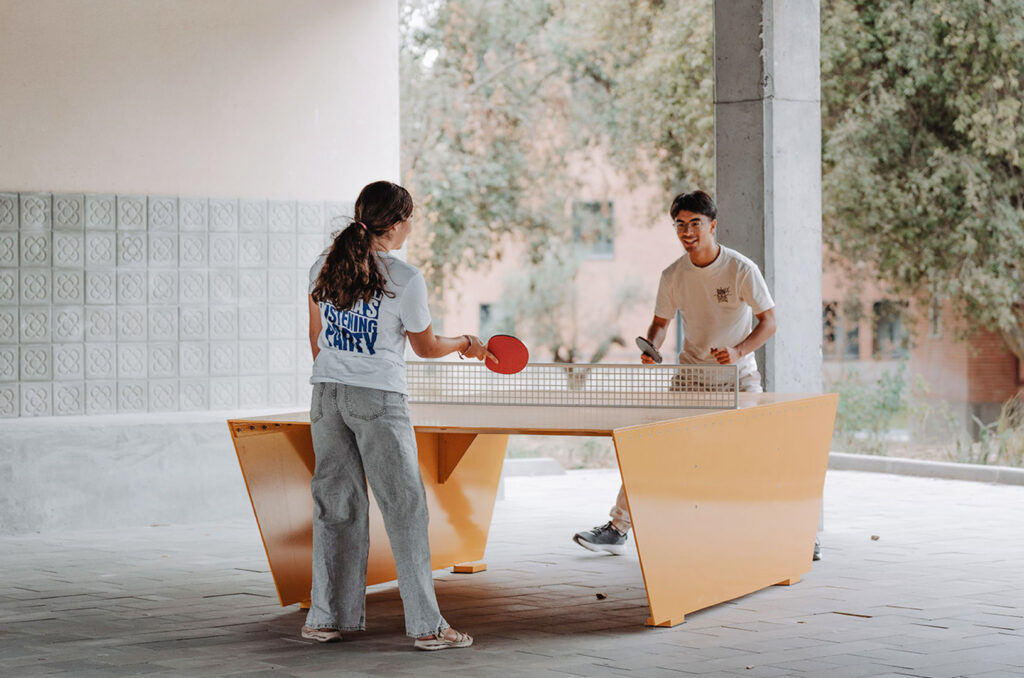 Sala de ocio en residencia de estudiantes en Salamanca